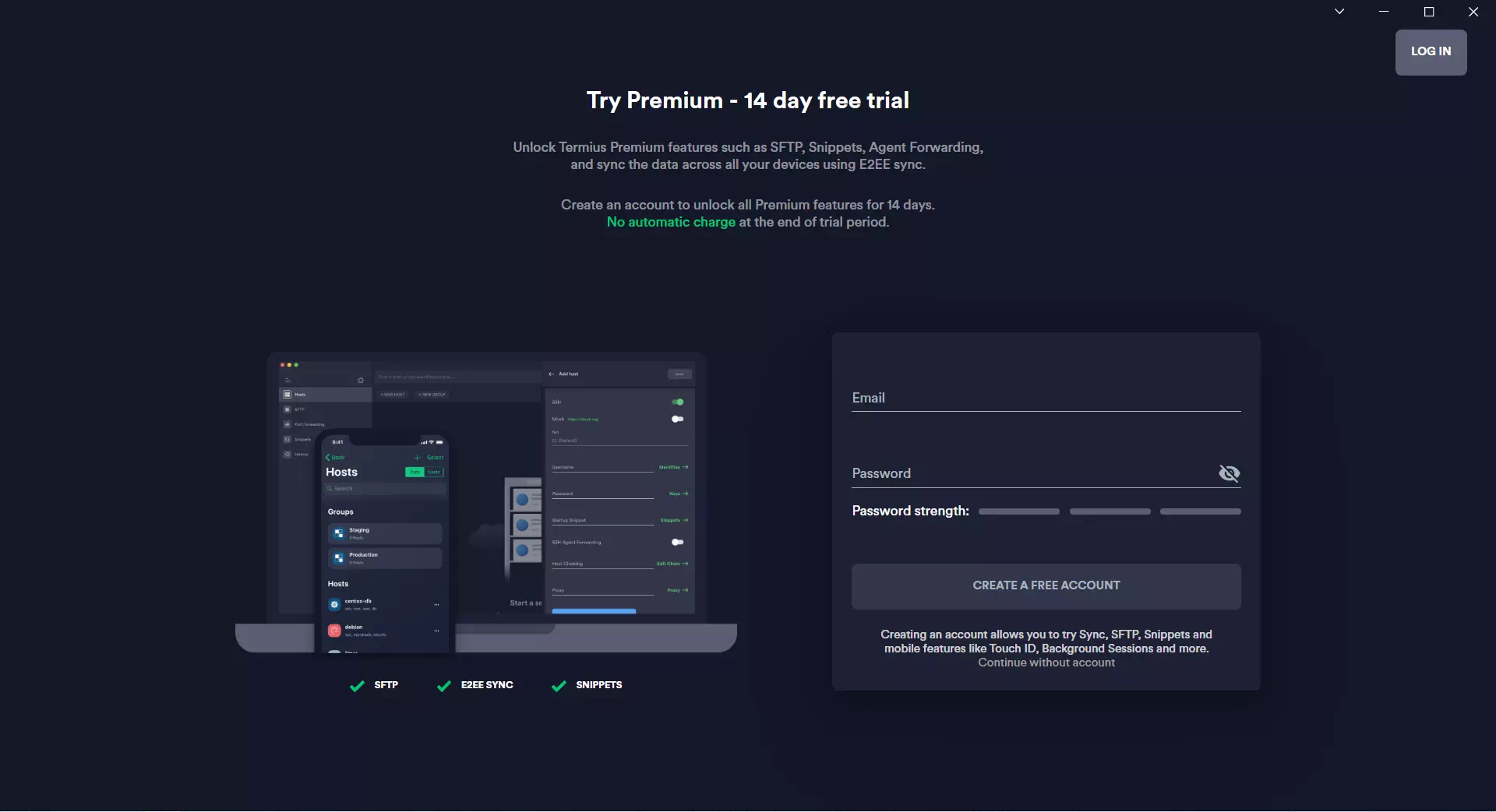 注册 Termius for Windows使用教程