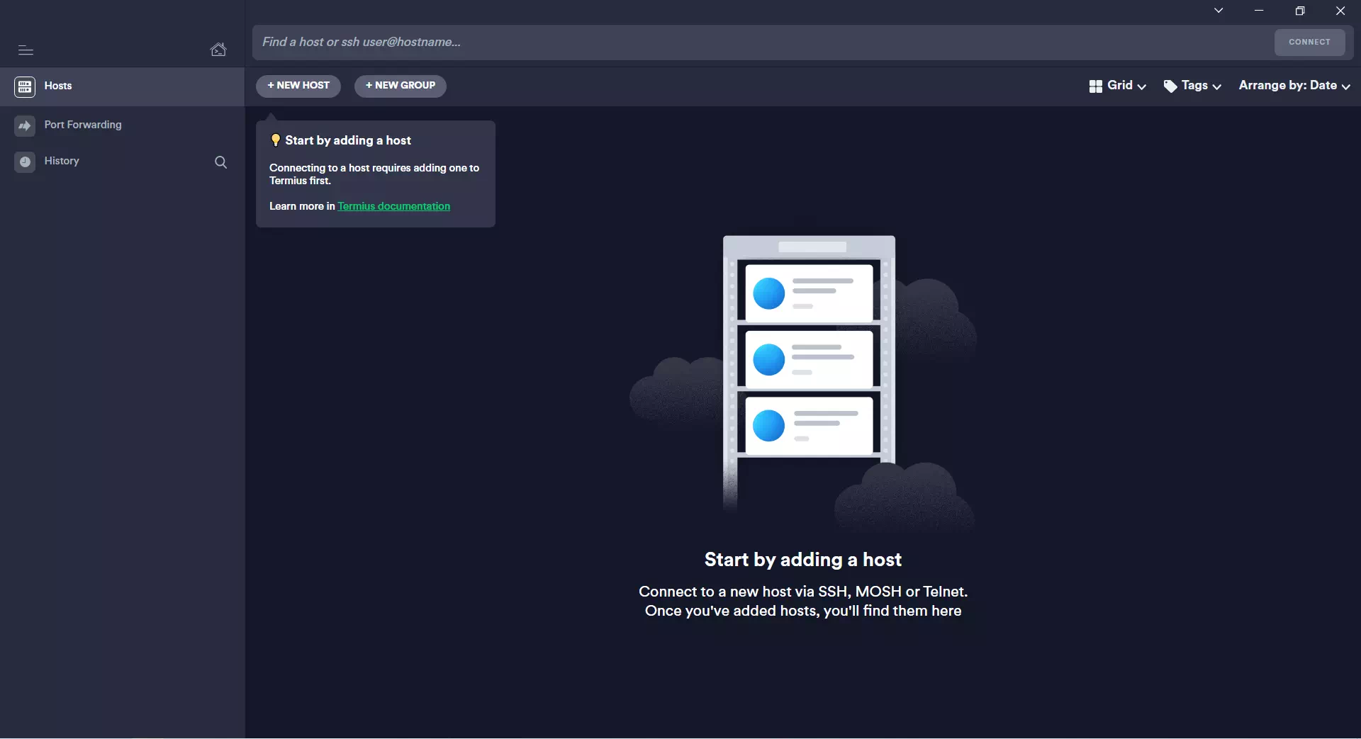 主界面 Termius for Windows使用教程